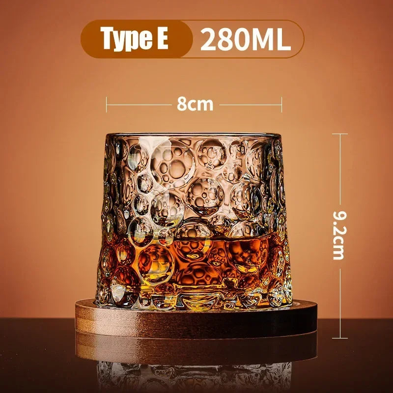 Gentleman's Spinning Crystal Whiskey Glass