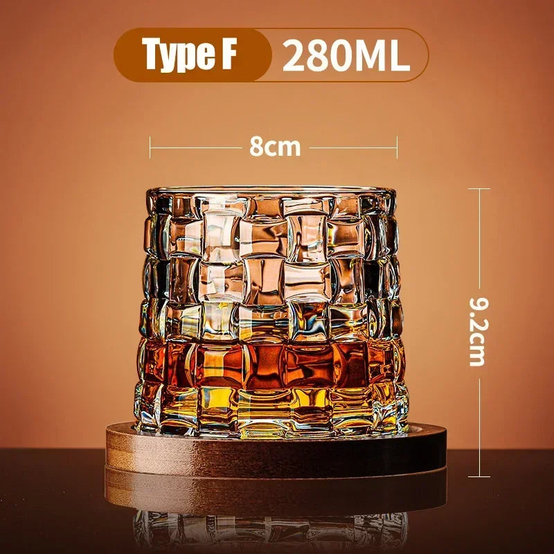Gentleman's Spinning Crystal Whiskey Glass