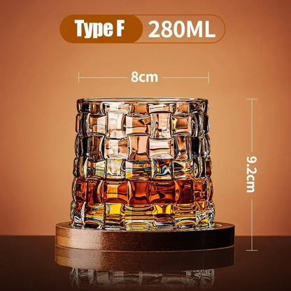 Gentleman's Spinning Crystal Whiskey Glass