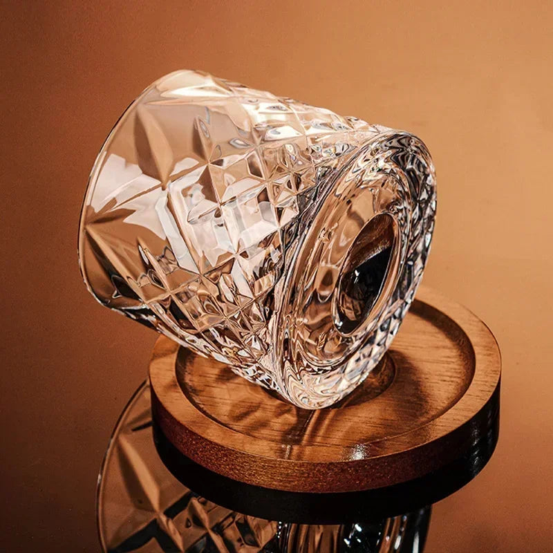 Gentleman's Spinning Crystal Whiskey Glass