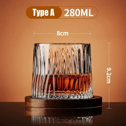 Gentleman's Spinning Crystal Whiskey Glass